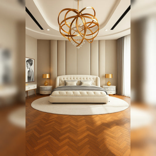 Luxury Emerald Green & Gold Bedroom Set with Modern Elegance